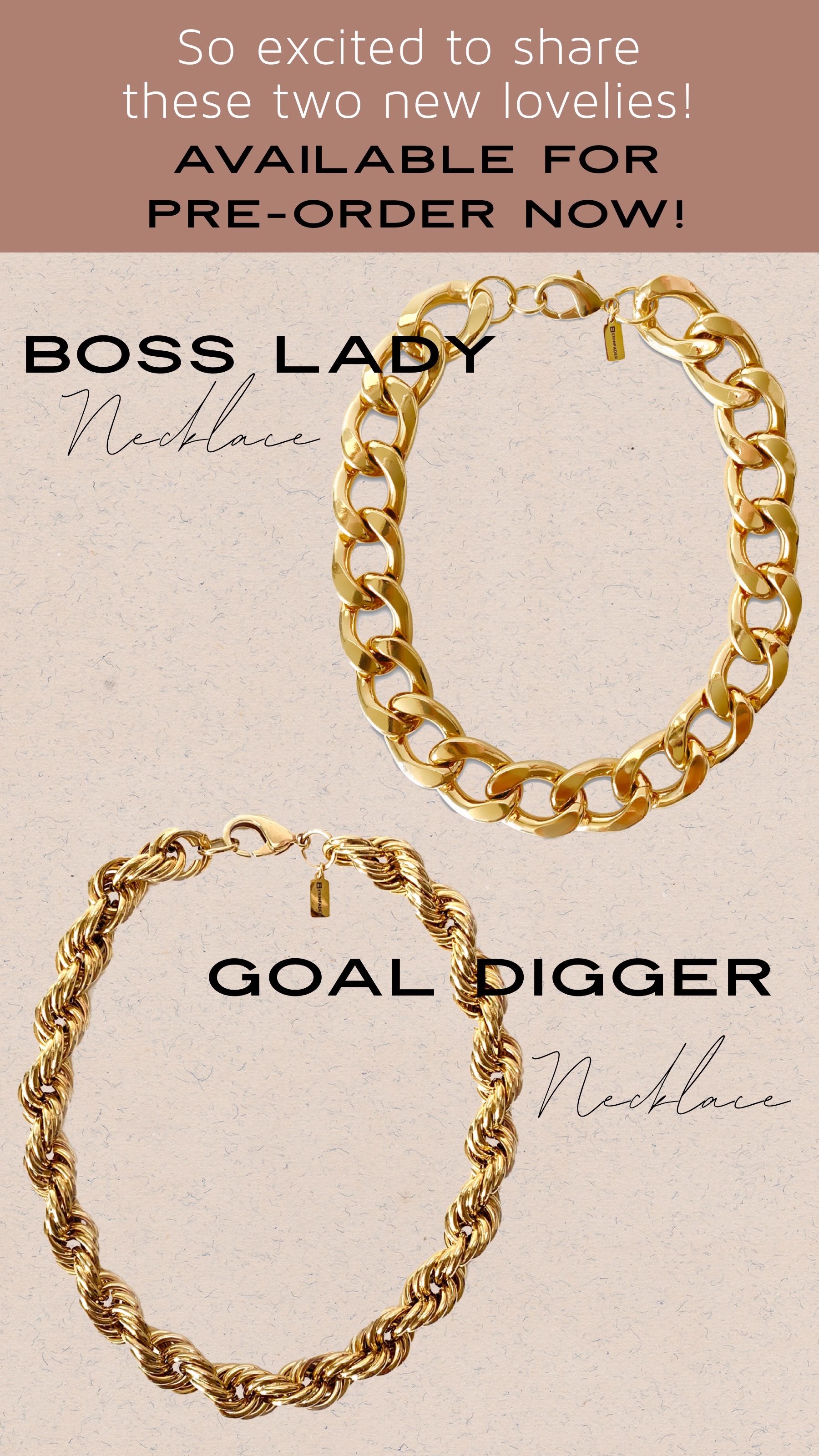 Pre-Order Boss Lady and Goal Digger Necklaces Now!!